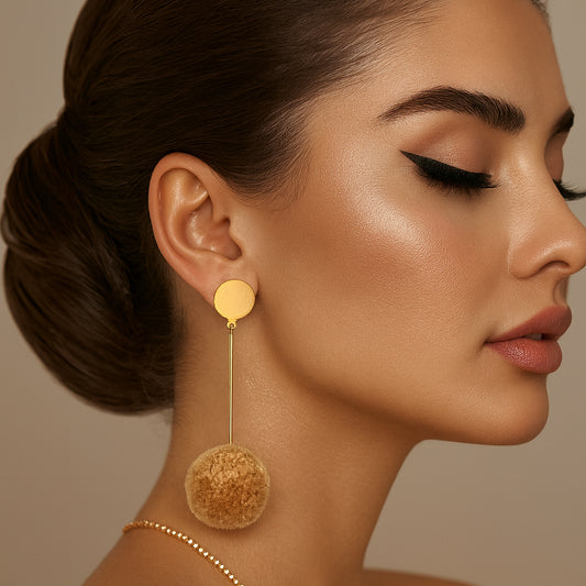Brown n Golden Earrings