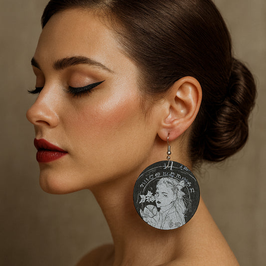 Black Wooden Earrings