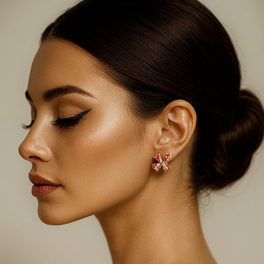 Crystal Bow Earrings