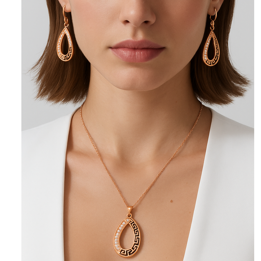 Golden N Black Necklace Set