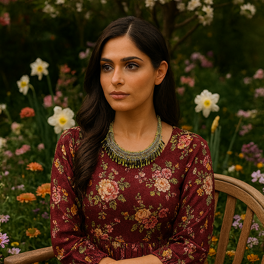 Golden N Black Necklace