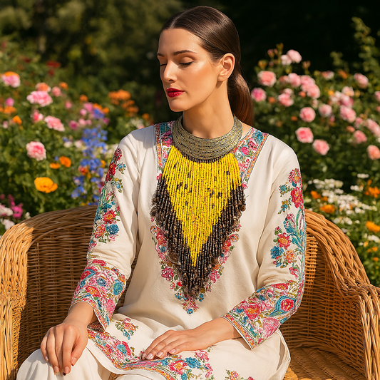 Yellow Beads Necklace