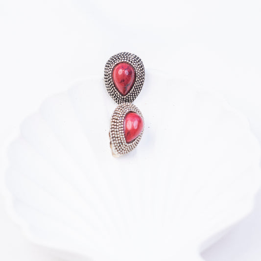Red Stone Earring