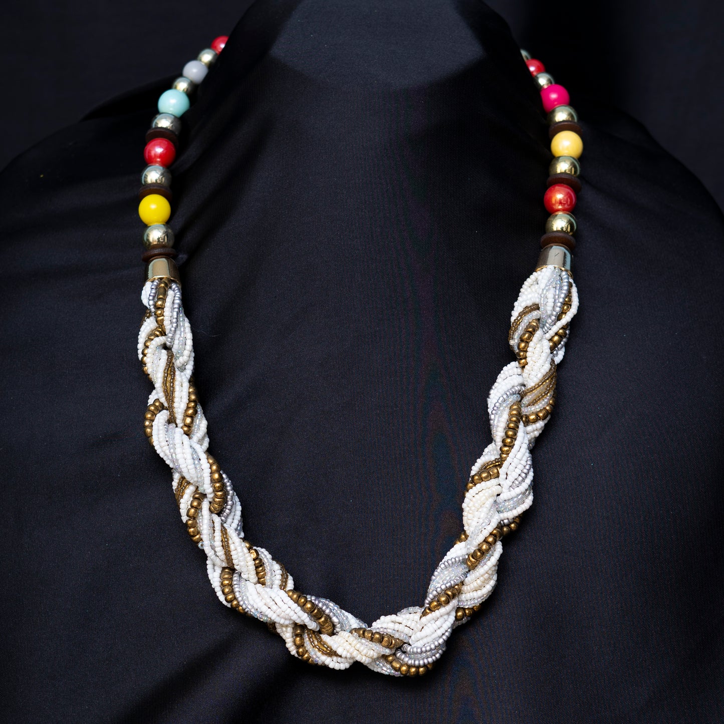 White Beads Maala