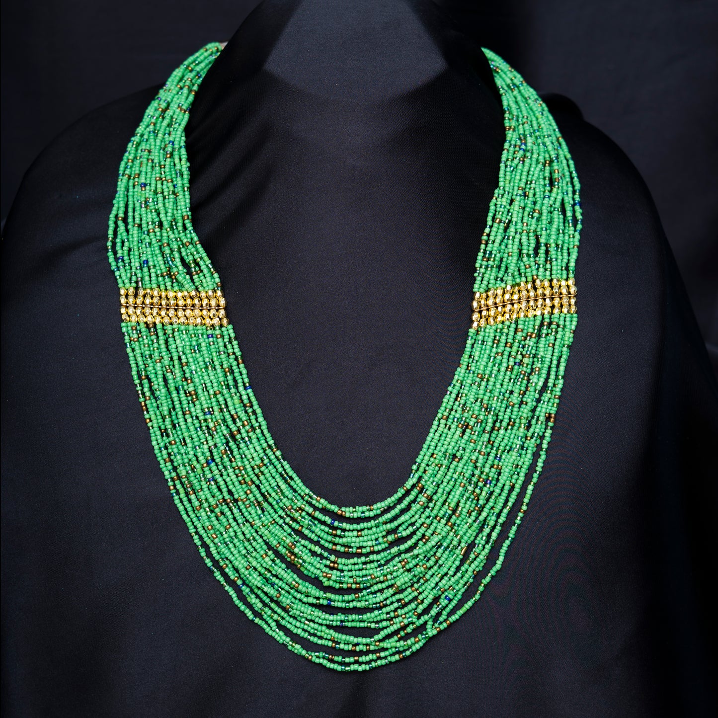 Green Beads Maala