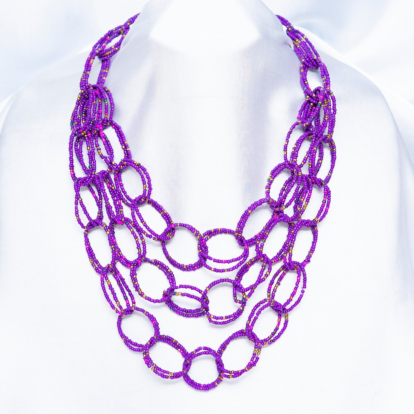 Purple Layered Maala