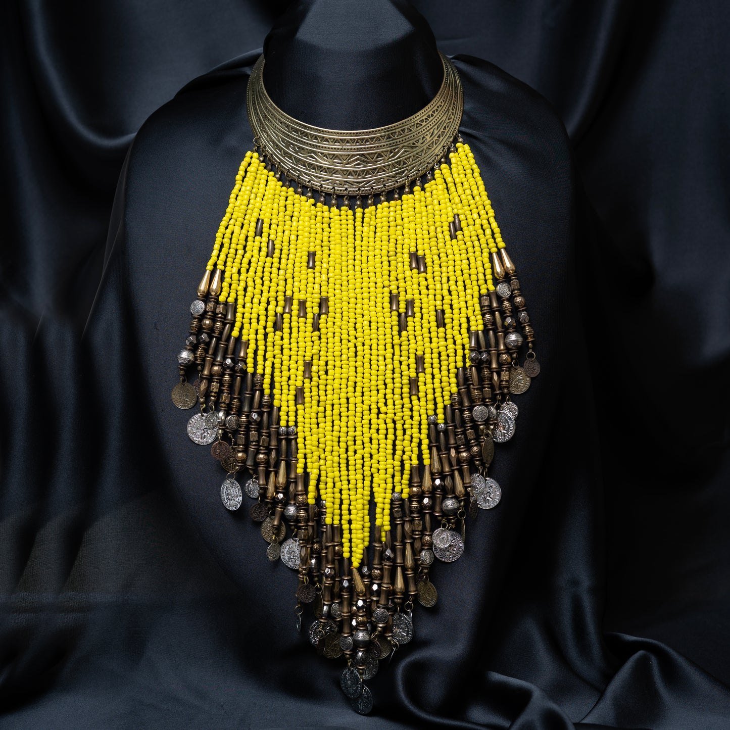 Yellow Beads Necklace