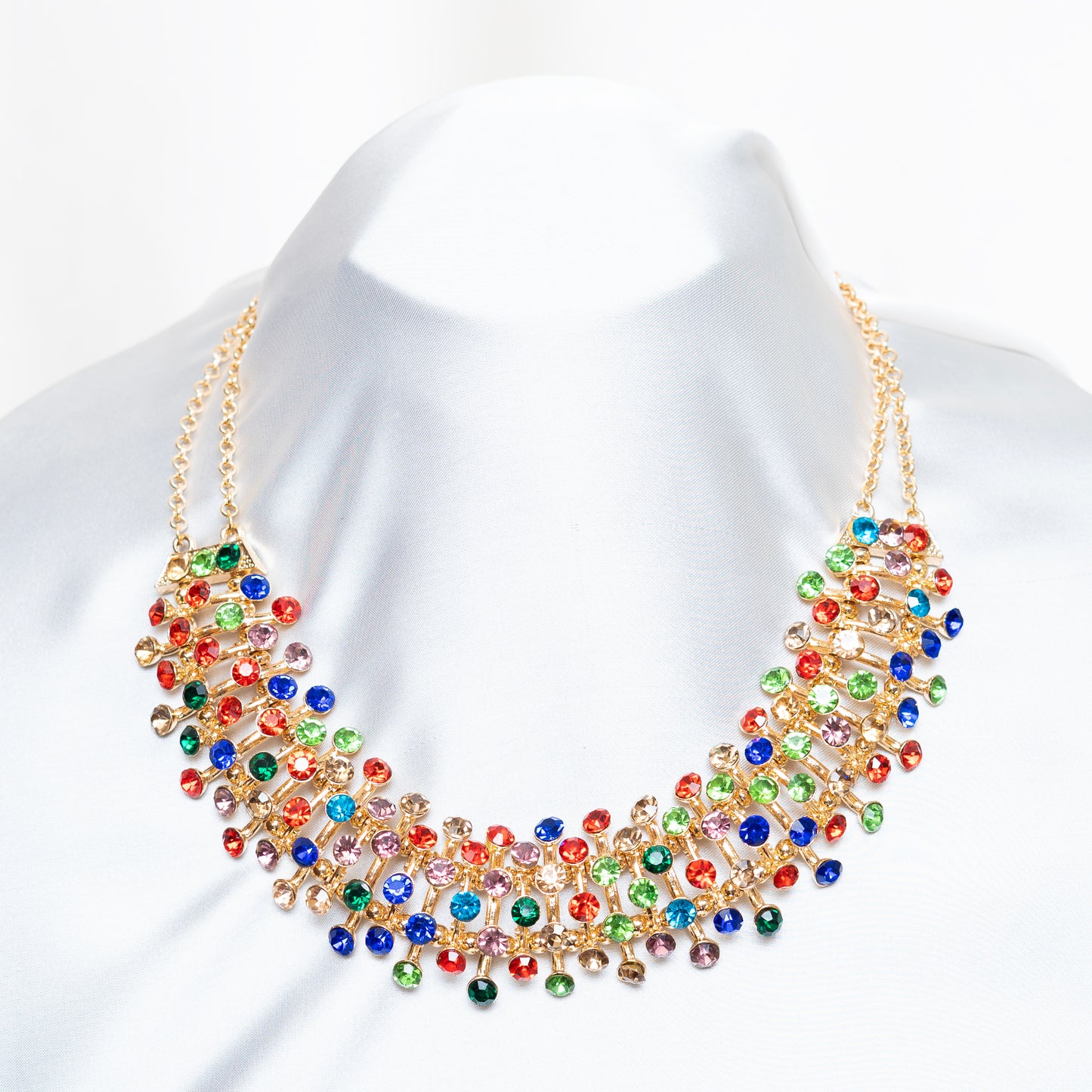 Multi Colored Crystals Necklace