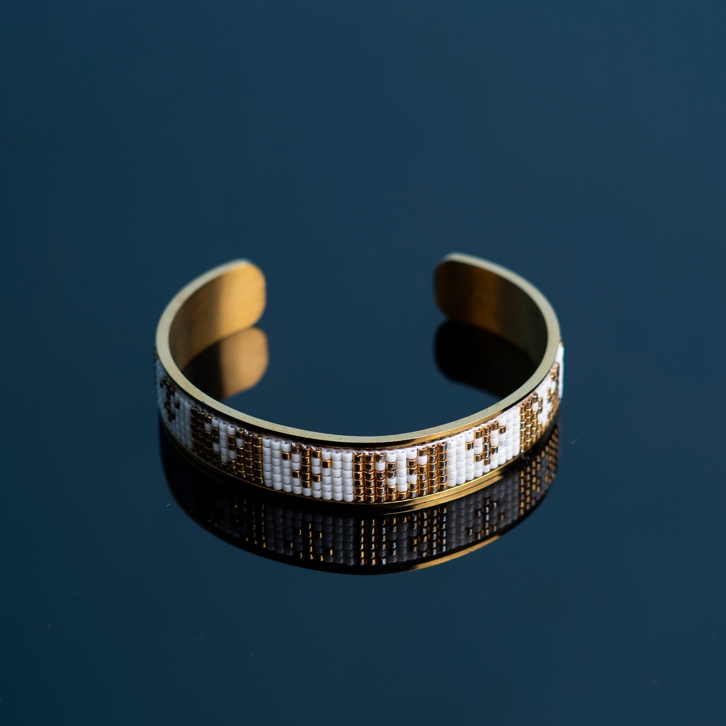 Golden N White Bracelet
