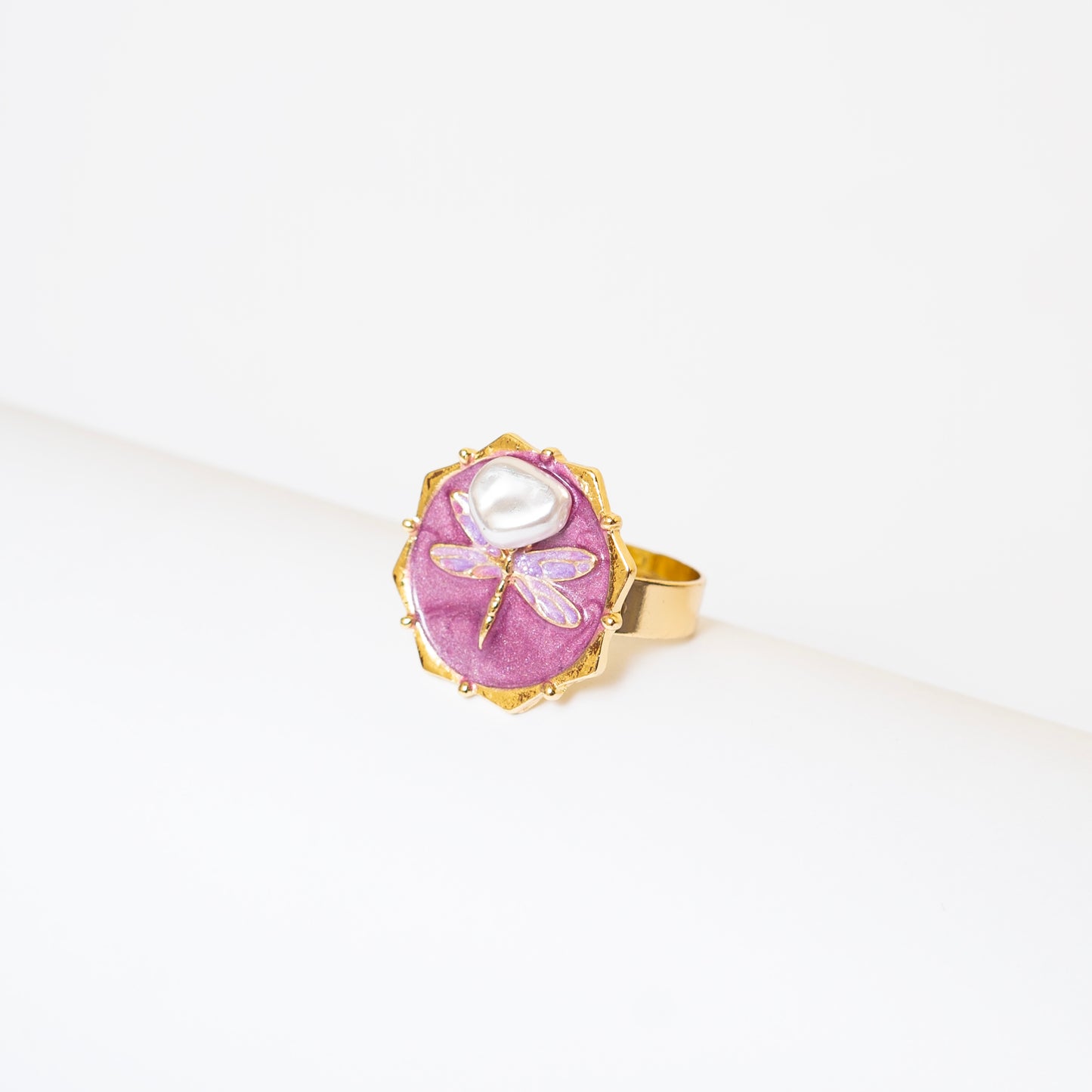 Pearl Fly Ring (Adjustable Size)