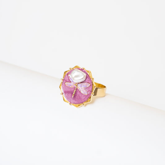 Pearl Fly Ring (Adjustable Size)