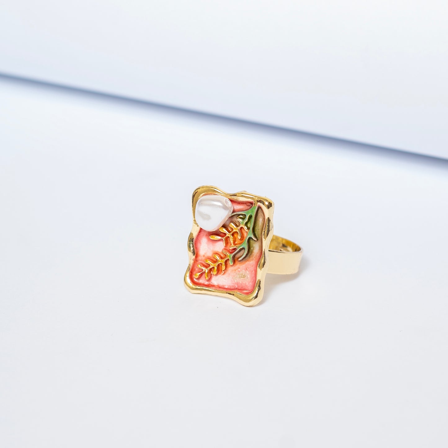Pink n Pearl Ring (Adjustable Size)