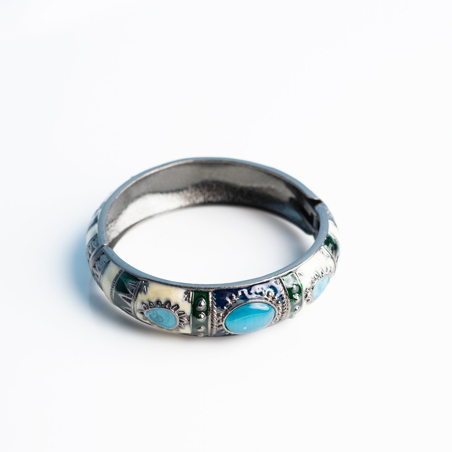 Silver N Stones Bracelet