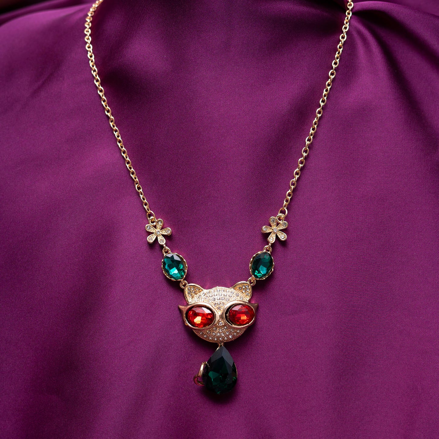 Multi Colored Cat Pendant