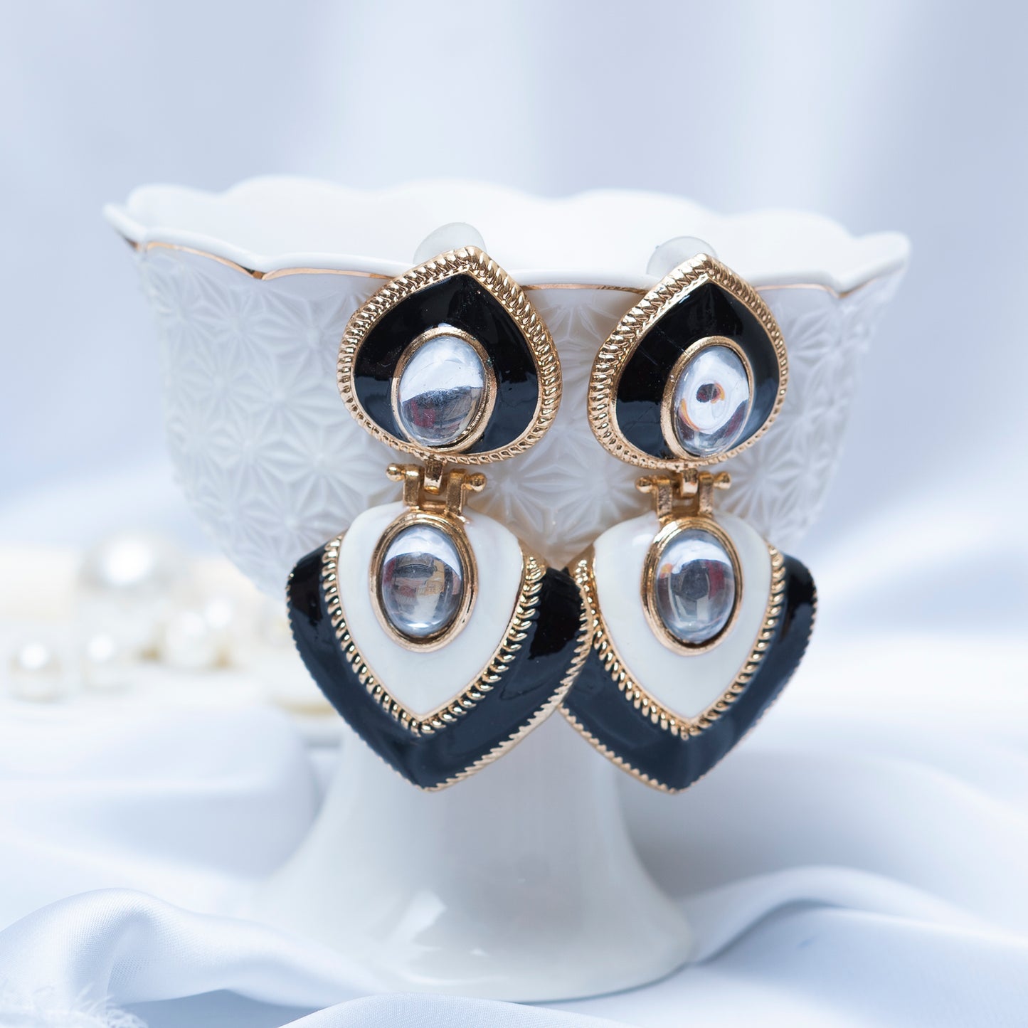 White N Black Earrings
