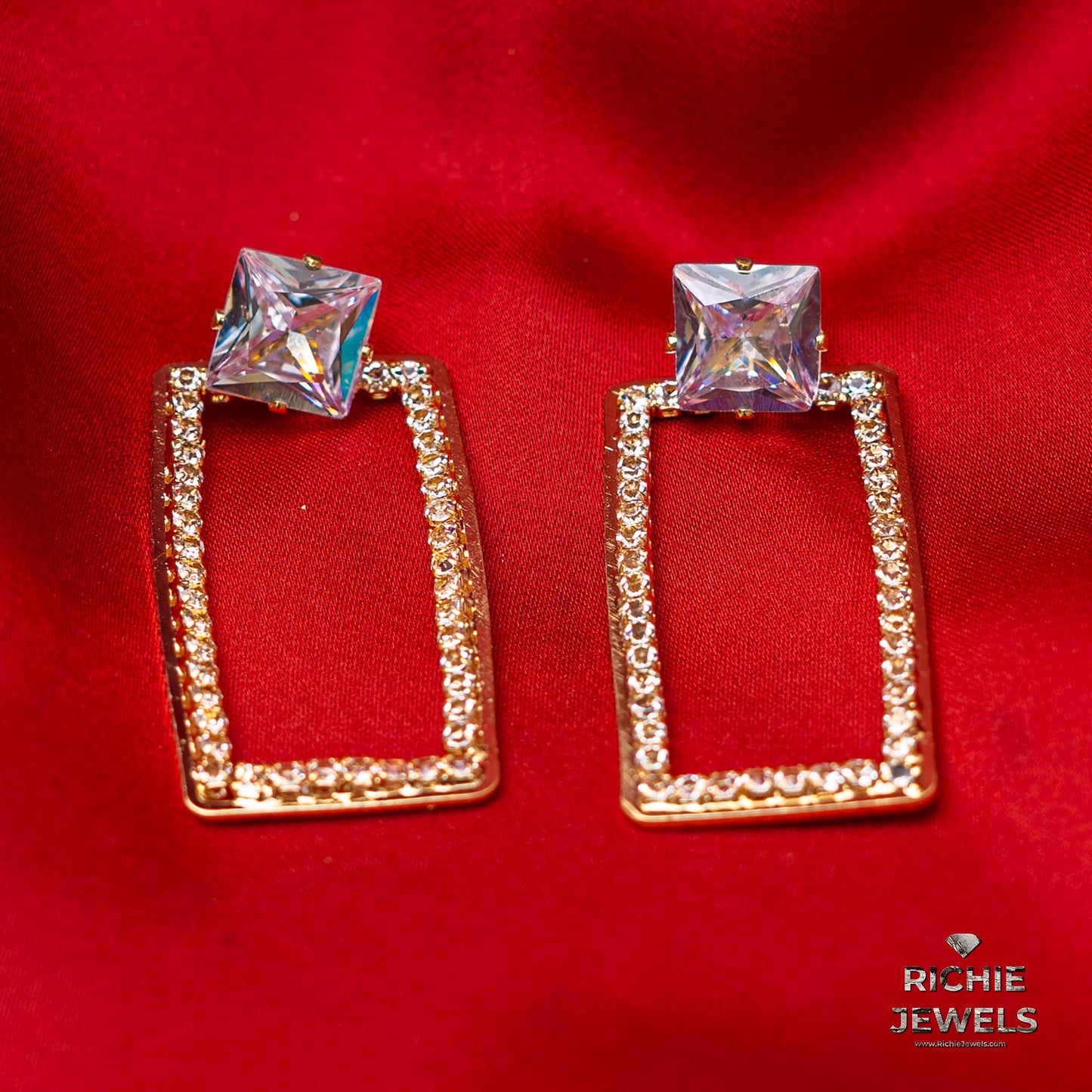 Crystal N Gold Earrings