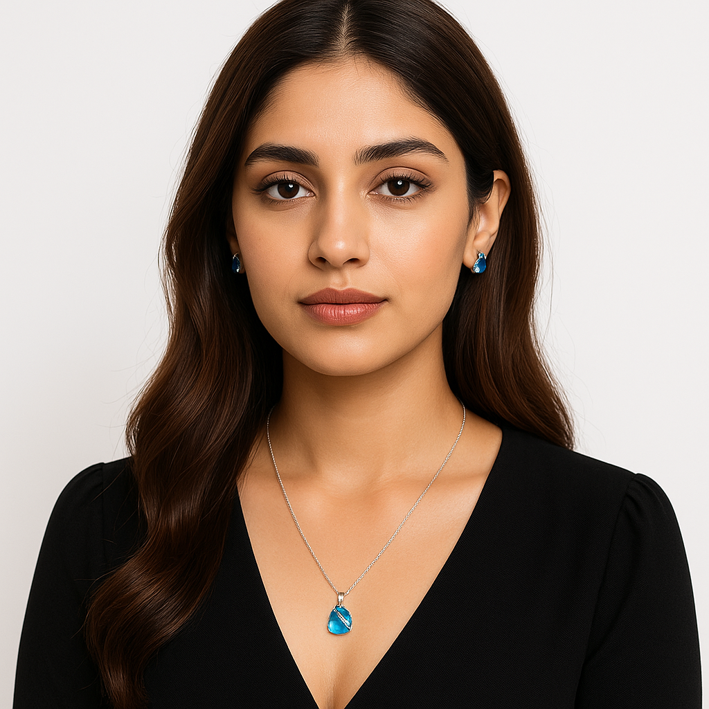 Blue Pendant Set