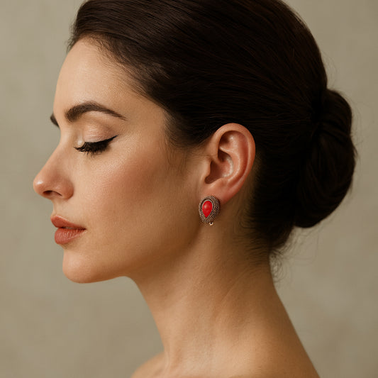 Red Stone Earrings