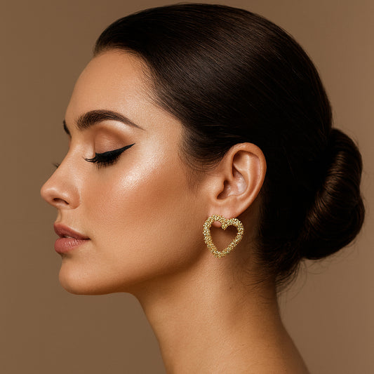 Golden Heart Earrings