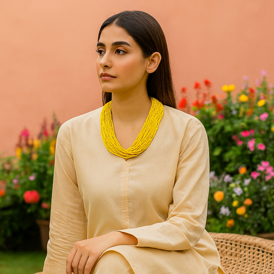 Yellow Beads Maala
