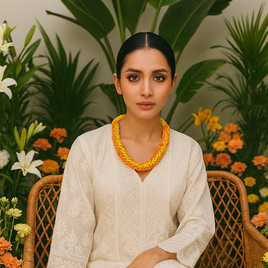 Yellow N Orange Maala