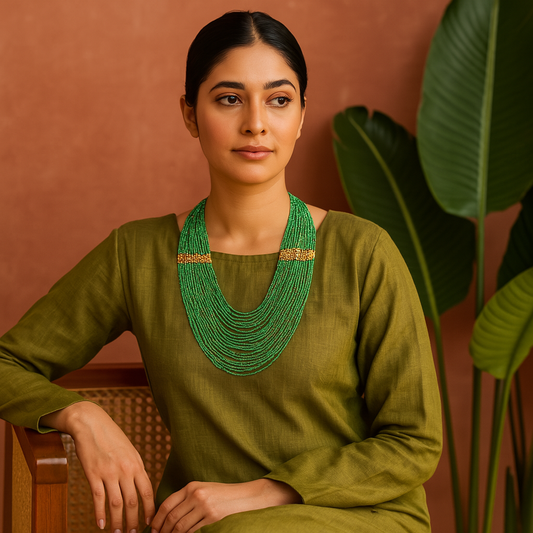 Green Beads Maala