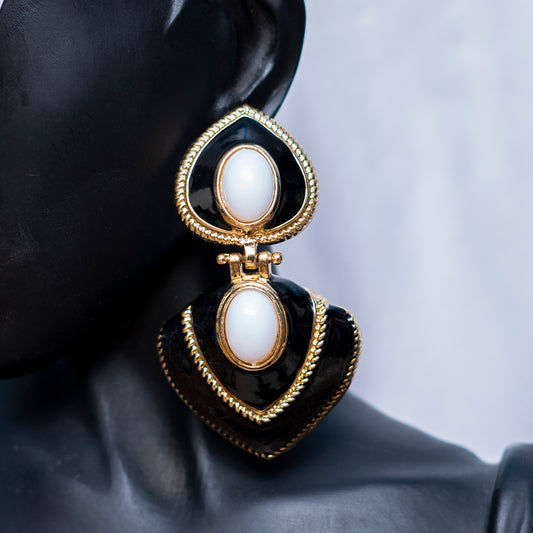 Black N White Earrings