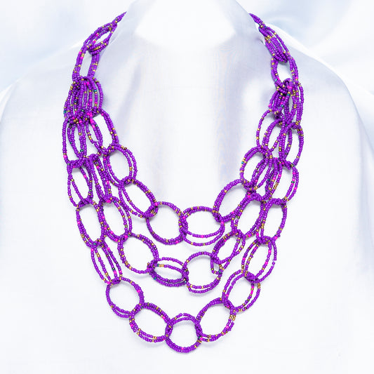 Purple Layered Maala
