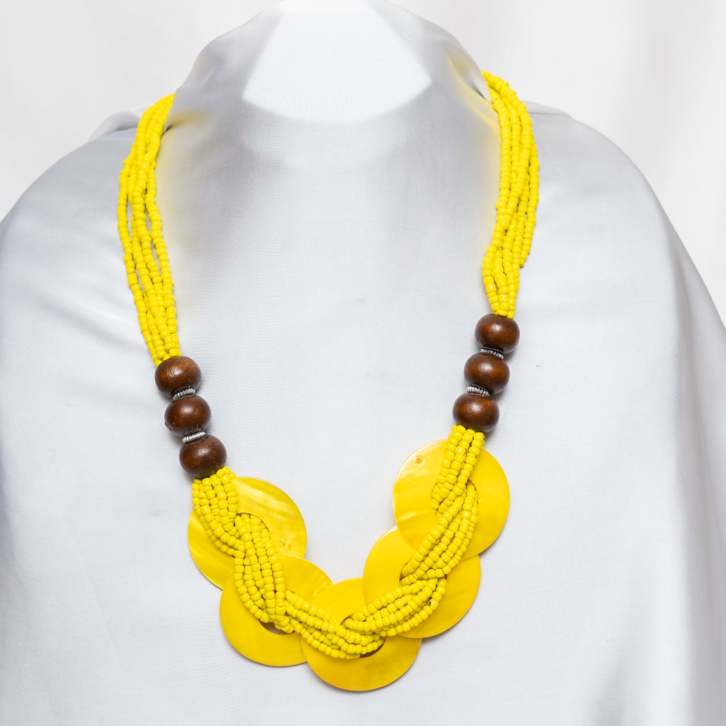 Yellow N Wooden Maala