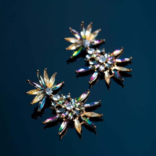 Multi Colored Crystals Earring