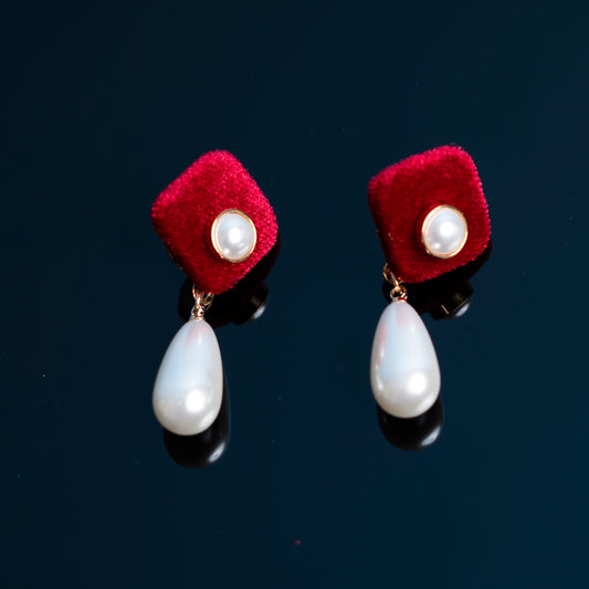 Red Velvet Earrings