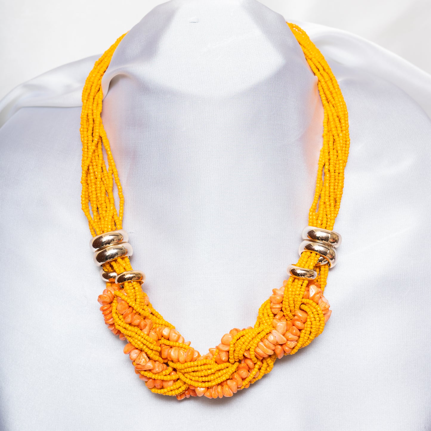 Orange Stones Maala