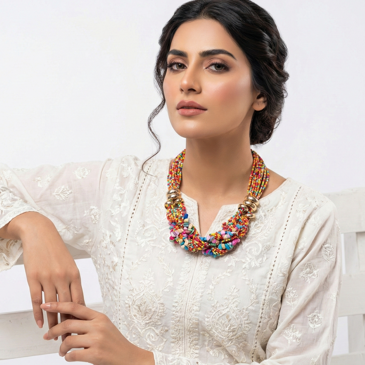 Multi Colored Stones Maala