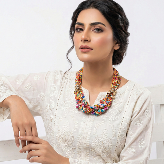 Multi Colored Stones Maala