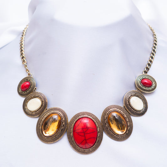 Multi Colored Necklace cum Chokar Set