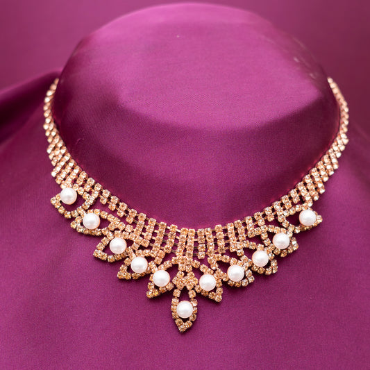 Champaign Zirconia DIamond Cut Necklace