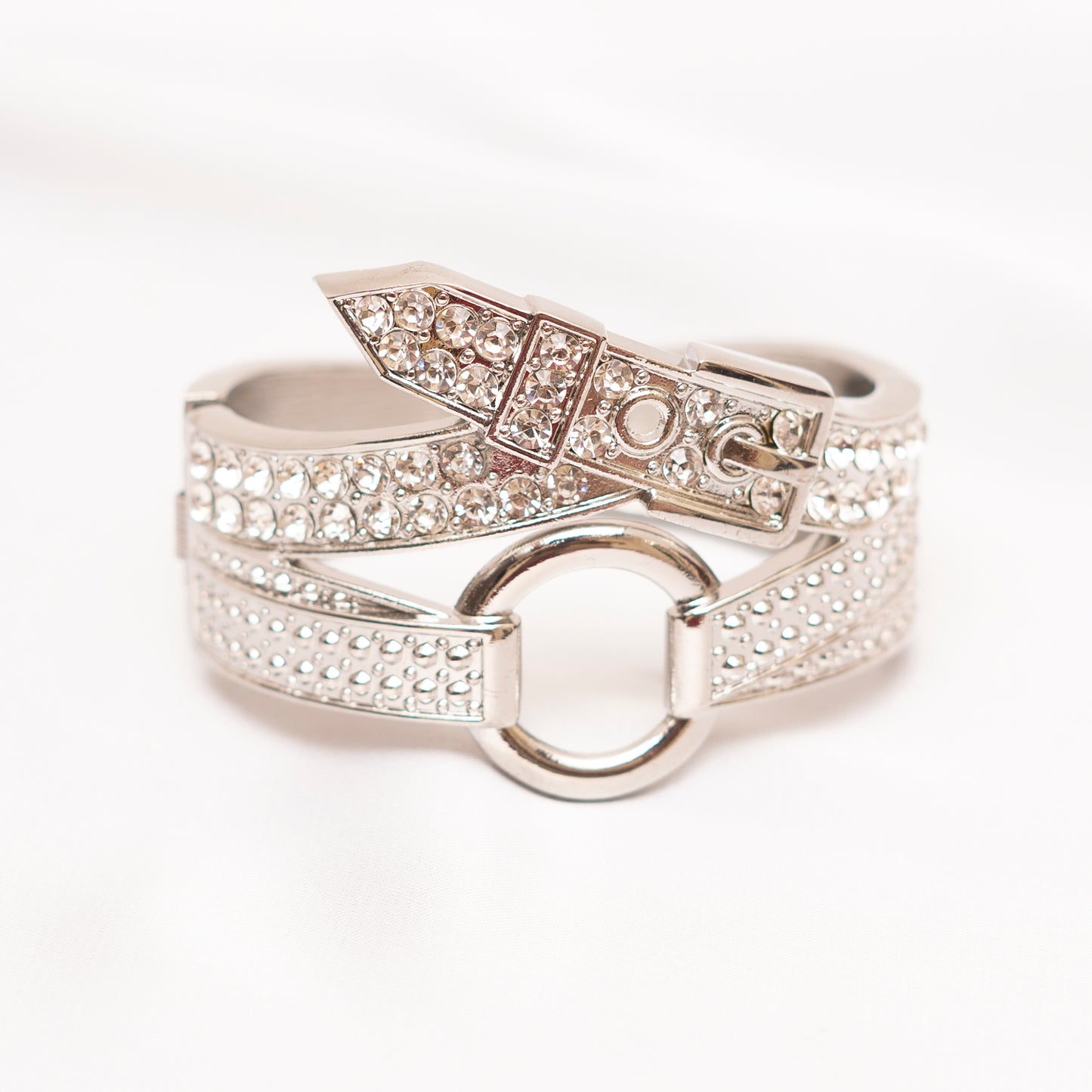 Silver N Zirconia Bracelet (Adjustable size)