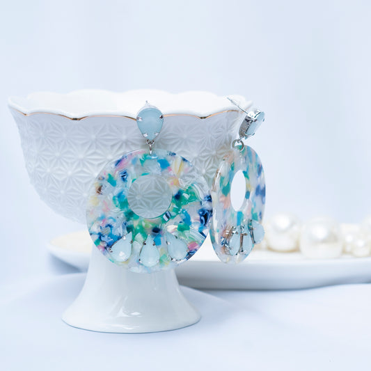 Cyan Patch Earrings