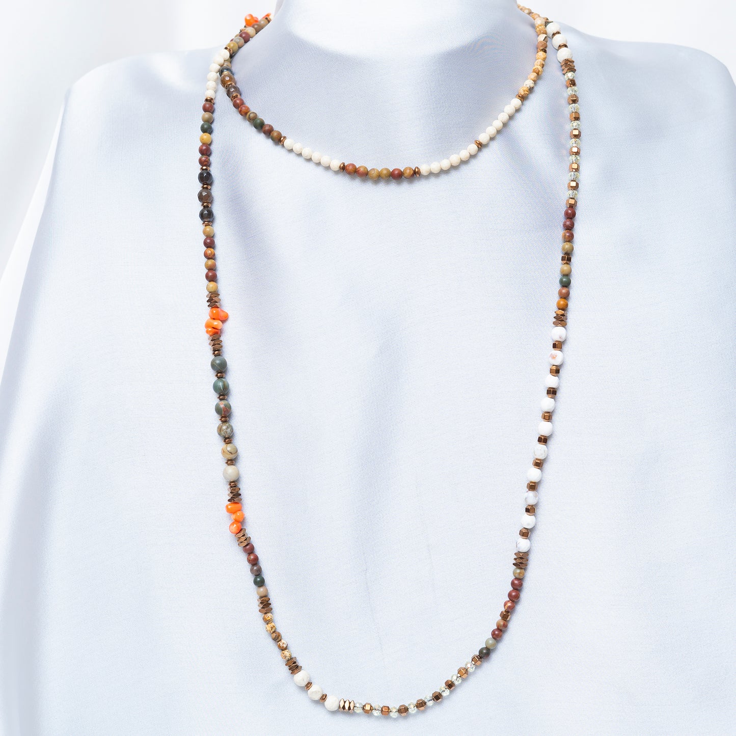 Marble N Wooden Beads Maala