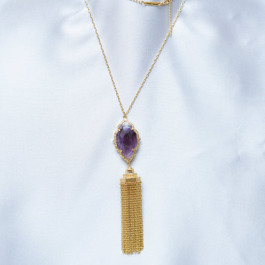 Purple Gemstone Maala