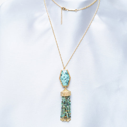 Cyan Gemstone Maala