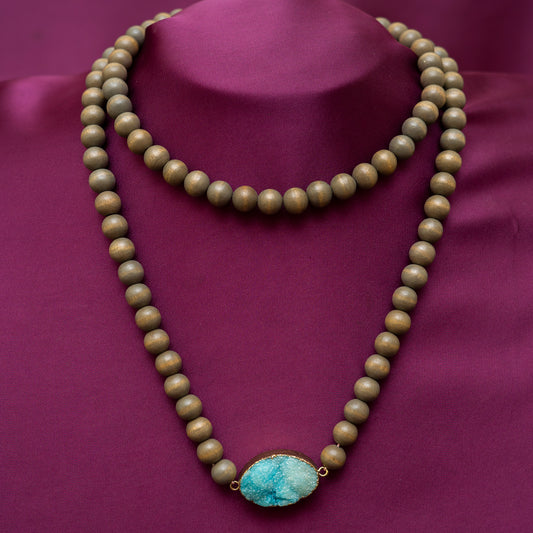 Wooden Maala N Gemstone