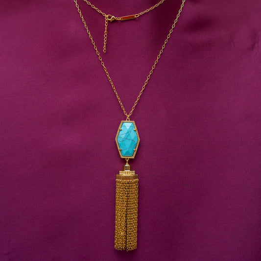 Cyan Gemstone Maala
