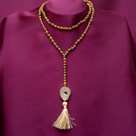 Pearls n Gemstone Maala