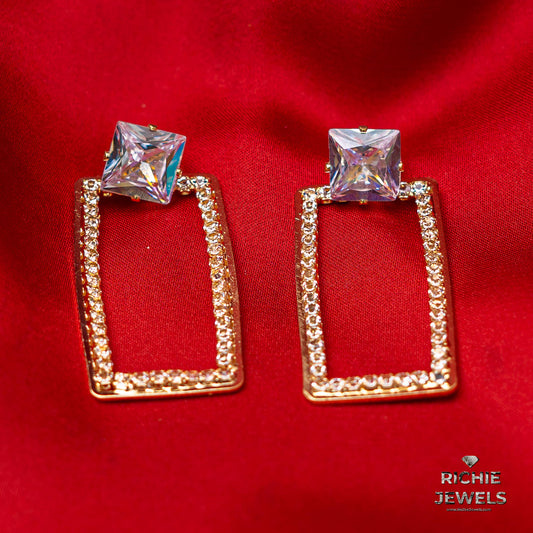 Crystal N Gold Earrings
