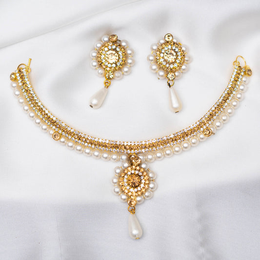 Golden Pearl Necklace
