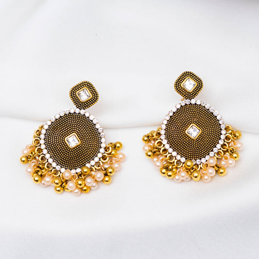 Gold N Pearl Earing