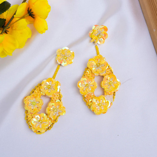 Yellow Flower Earrings
