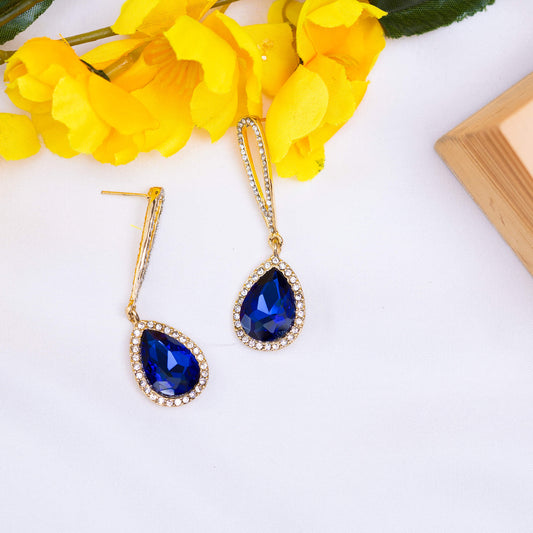 Blue Crystal Earrings
