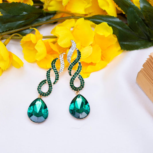 Green Crystals earrings